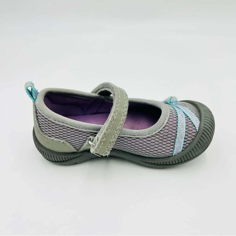 Oshkosh B’gosh shoes Blyss Mary Jane sandals loafers gray kids girl size 6